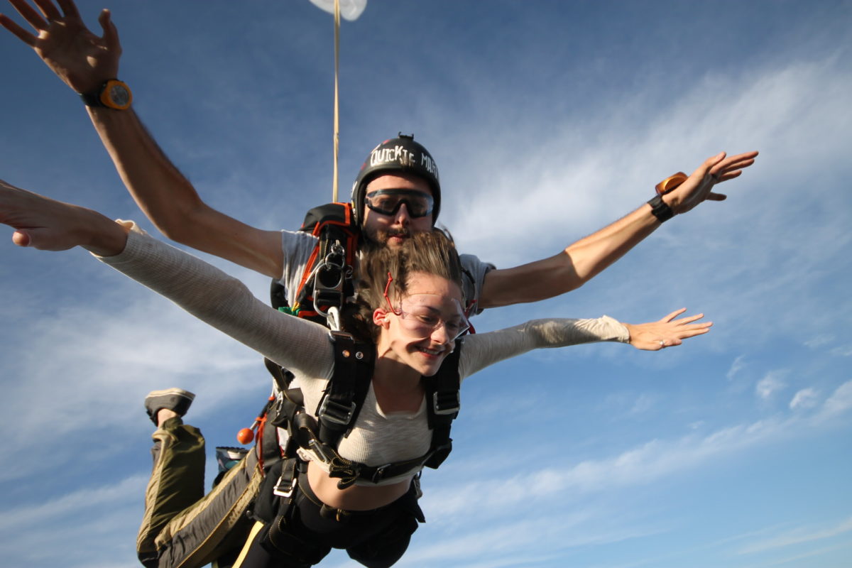 Does your stomach drop when you skydive? 