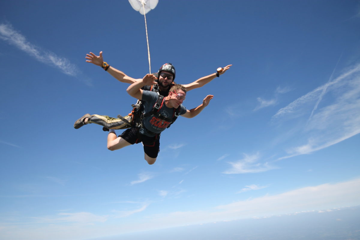 Skydiving with a cold