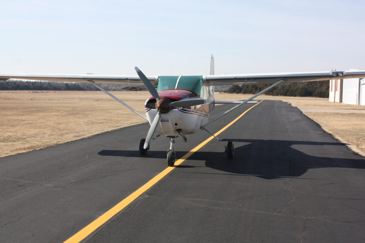 Cessna 182 Skydiving Aircraft at Oklahoma Skydiving Center