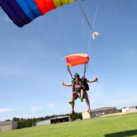Tandem skydive landing, Oklahoma Skydiving Center